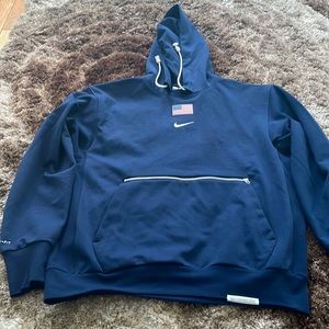 Nike Dri-Fit Navy USA Basketball Hoodie Sz.Medium